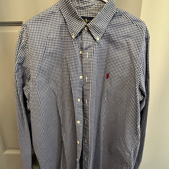 Ralph Lauren Other - Ralph Lauren button up blue and white shirt. Size large